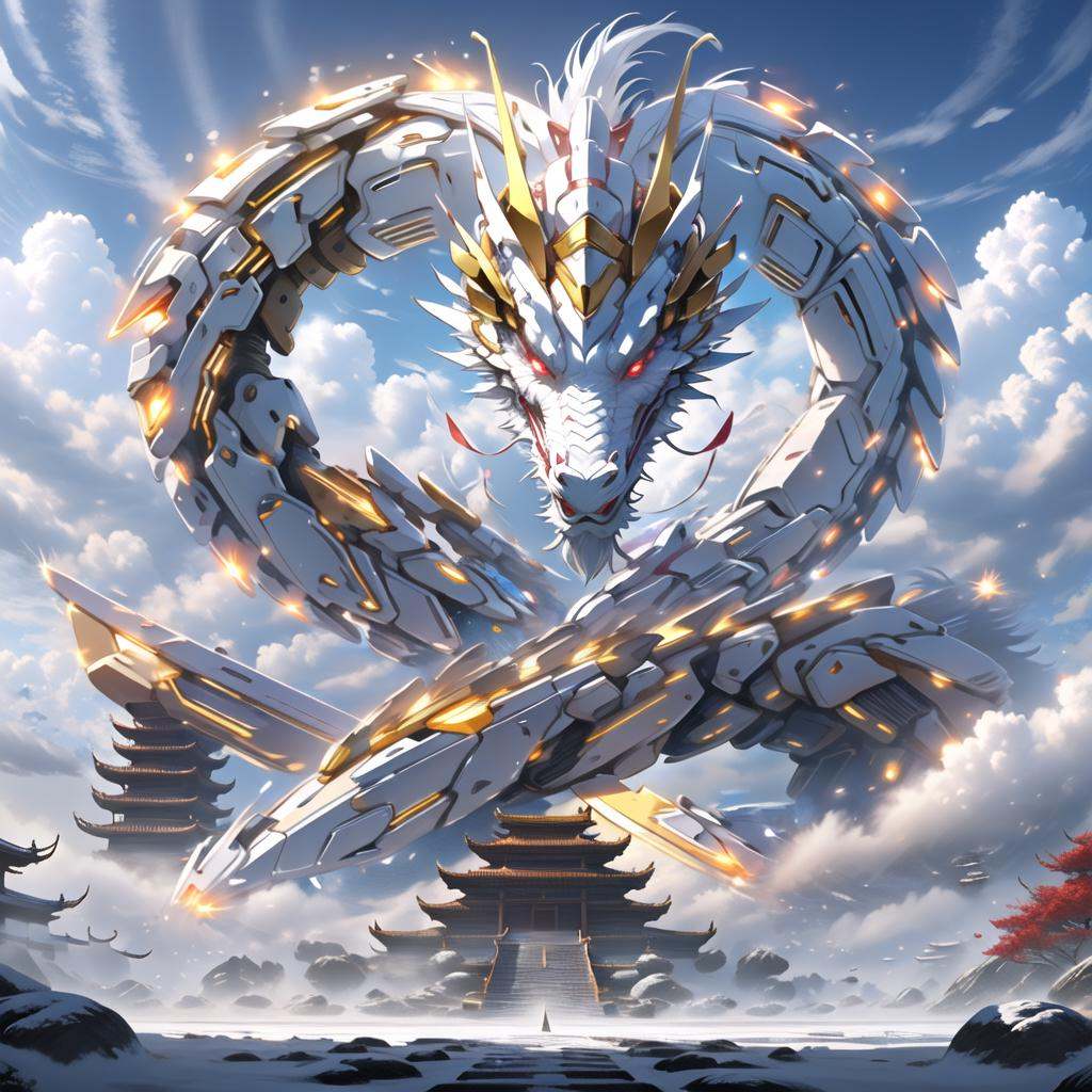a mecha dragon,  8k,  High quality on Tensor.Art