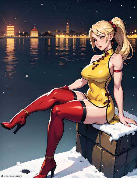 "anime girl,  1 person,  bright blonde hair on Tensor.Art