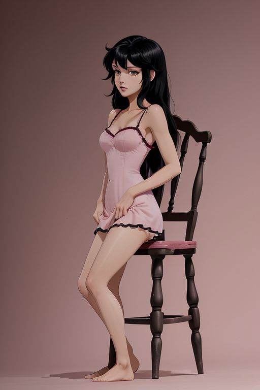 chair,  black hair,  dr24lonette on Tensor.Art