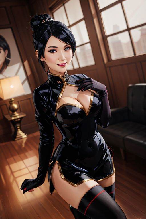 makeup,  1girl,  cleavage cutout on Tensor.Art