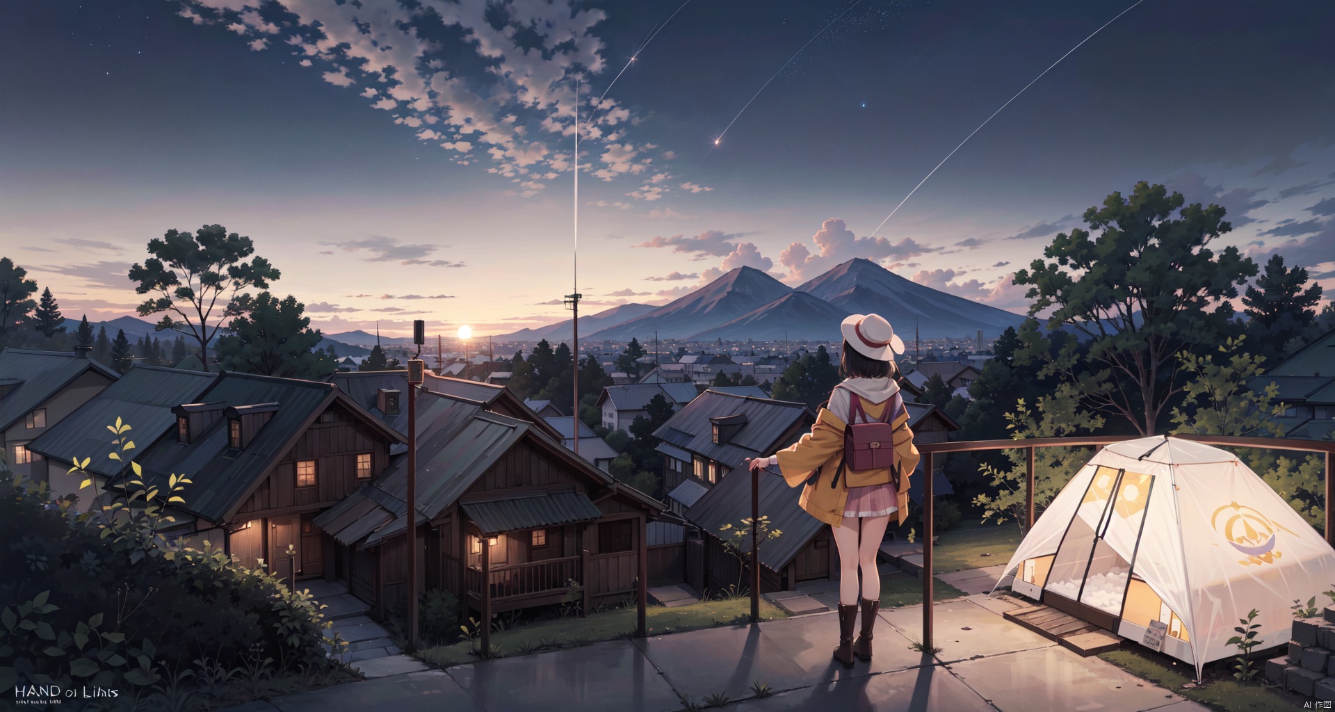  1970s_\(style\), 1980s_\(style\), 1girl, above_clouds, aerial_fireworks, alien, america, american_flag, angela_balzac, antlers, astronaut, aurora, baggy_clothes, balcony, beamed_eighth_notes, blue_sky, boots, building, campfire, castle, chimney, christmas, christmas_lights, christmas_ornaments, christmas_tree, city, city_lights, cityscape, cloud, cloudy_sky, condensation_trail, constellation, constellation_print, crescent_moon, desert, dusk, dust, earth_\(planet\), embers, ferris_wheel, festival, field, fireflies, fireworks, flag_background, flashlight, flower_field, fountain, full_moon, galaxy, globe, gradient_sky, grass, halftone, halftone_background, hill, hirschgeweih_antennas, horizon, house, jacket, lamppost, landscape, light, light_particles, lighthouse, lights, looking_outside, milky_way, miyamizu_mitsuha, moon, moonlight, mountain, mountainous_horizon, night, night_sky, onsen, outdoors, pillar, pine_tree, pink_skirt, planet, print_headwear, purple_sky, *****_juice_puddle, rainbow, reindeer, rocket, rooftop, science_fiction, shooting_star, shore, skirt, sky, skyline, skyscraper, snow, snowing, solo, space, space_craft, space_helmet, spacesuit, sparkler, standing, star_\(sky\), star_\(symbol\), starry_background, starry_sky, starry_sky_print, steam, summer_festival, sunrise, sunset, tanabata, tanzaku, telescope, tent, touwa_erio, tower, town, tree, twilight, uchiwa, ufo, ultimate_madoka, utility_pole, vines, window, winter, wooden_fence, yellow_shorts, yukata