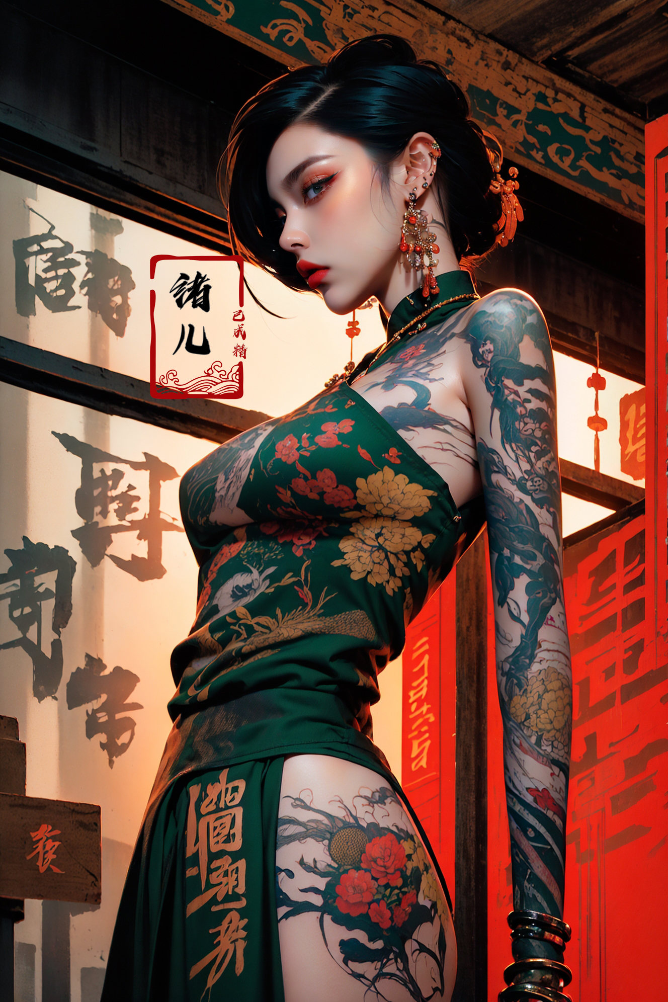 ((masterpiece))),  (((best quality))),  ((super detailed)) on Tensor.Art