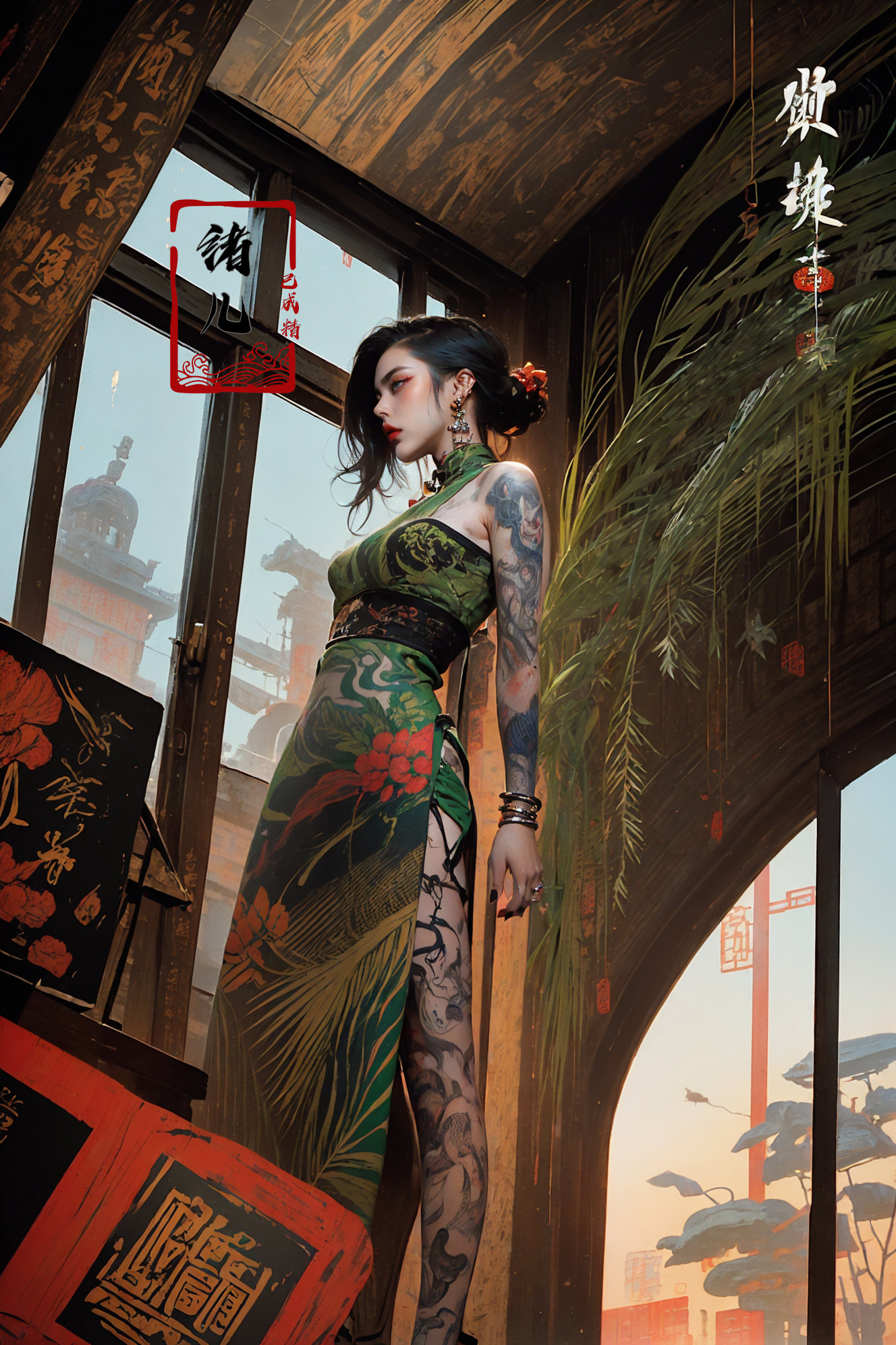((masterpiece))),  (((best quality))),  ((super detailed)) on Tensor.Art