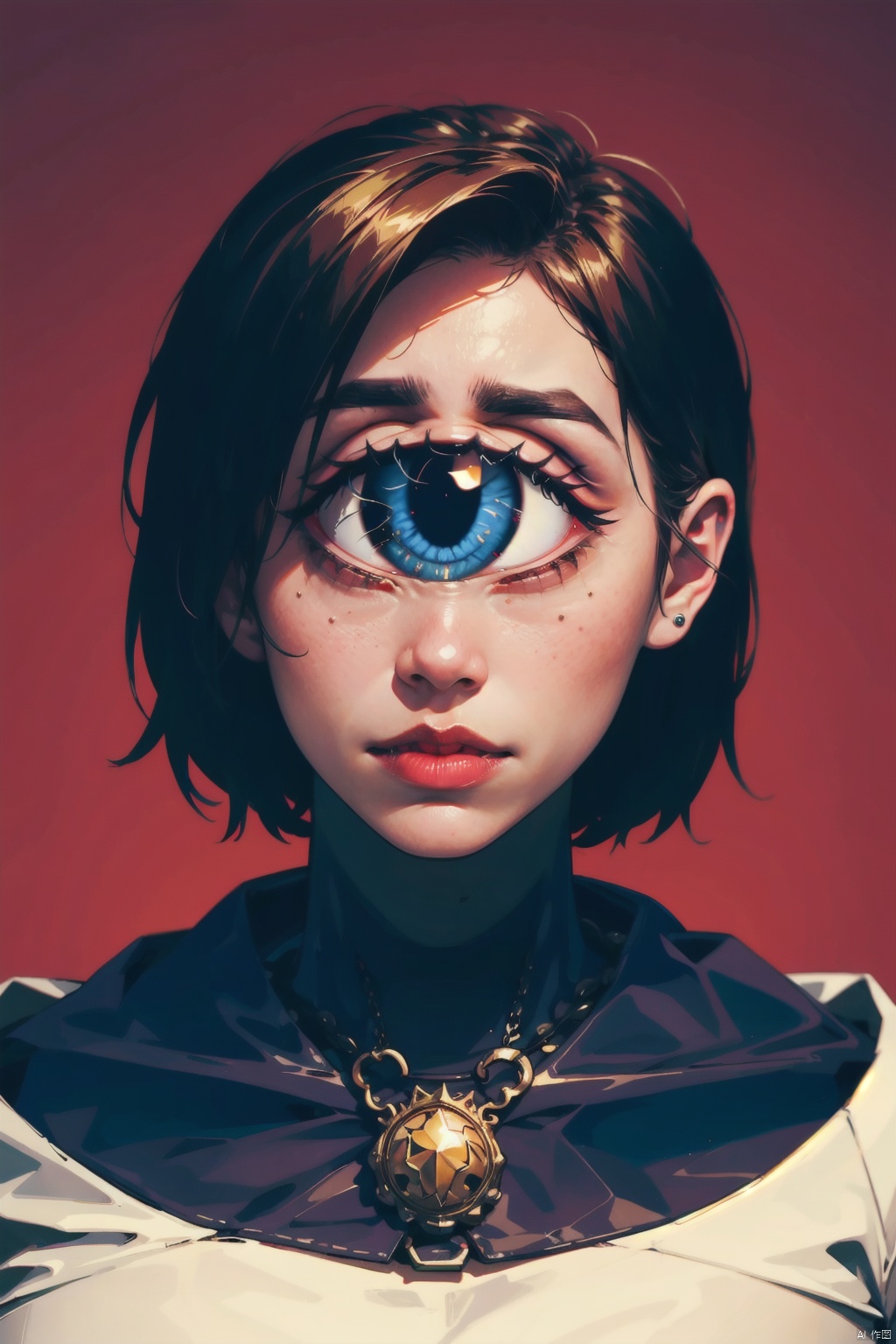  absurdres,absurdres,realistic,full_shot, One eye_ Cyclops