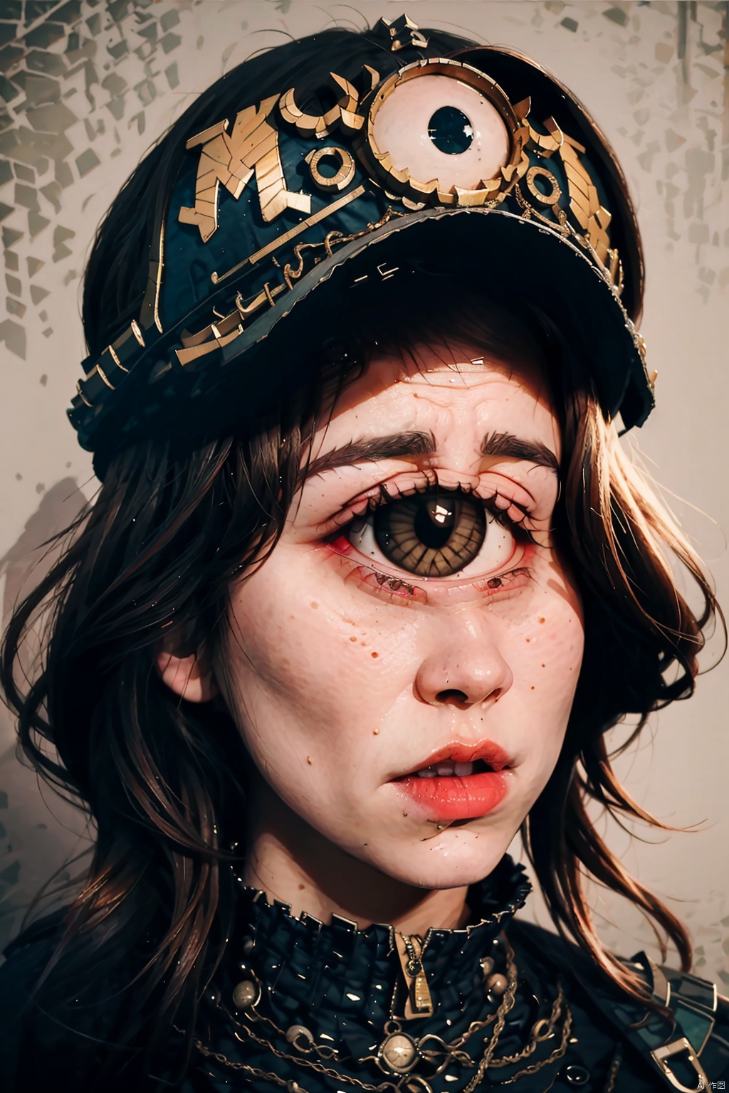  absurdres,absurdres,realistic,((full_shot:1.8)), One eye_ Cyclops