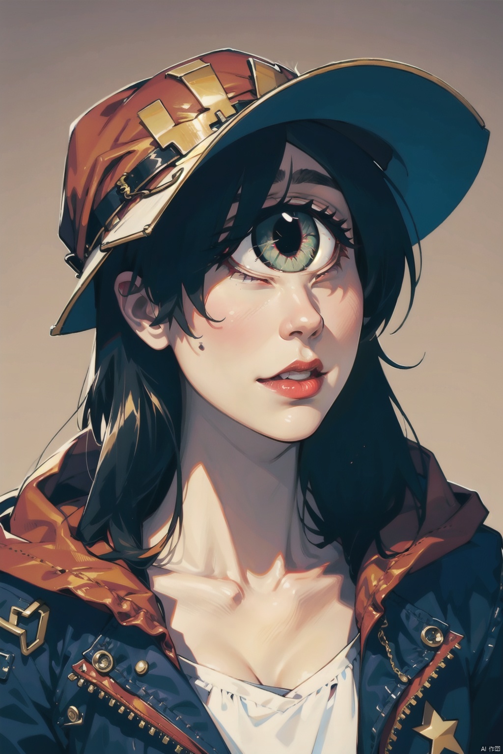  absurdres,absurdres,realistic,full_shot, One eye_ Cyclops