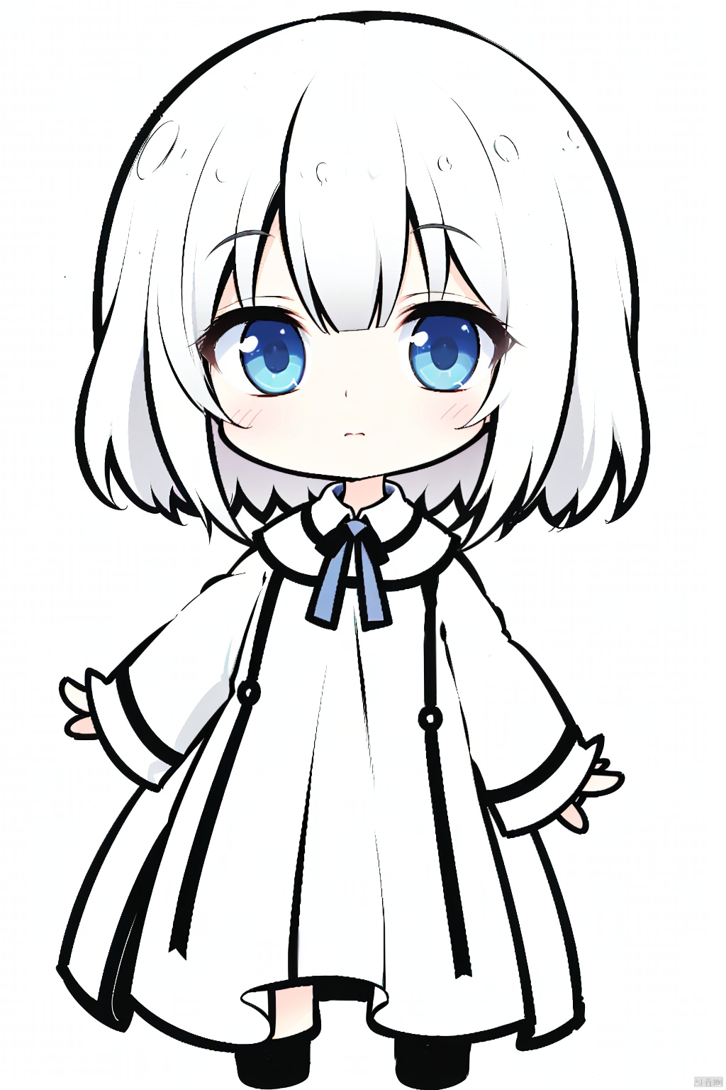 A lovely loli with simple lines,(simple lines)
