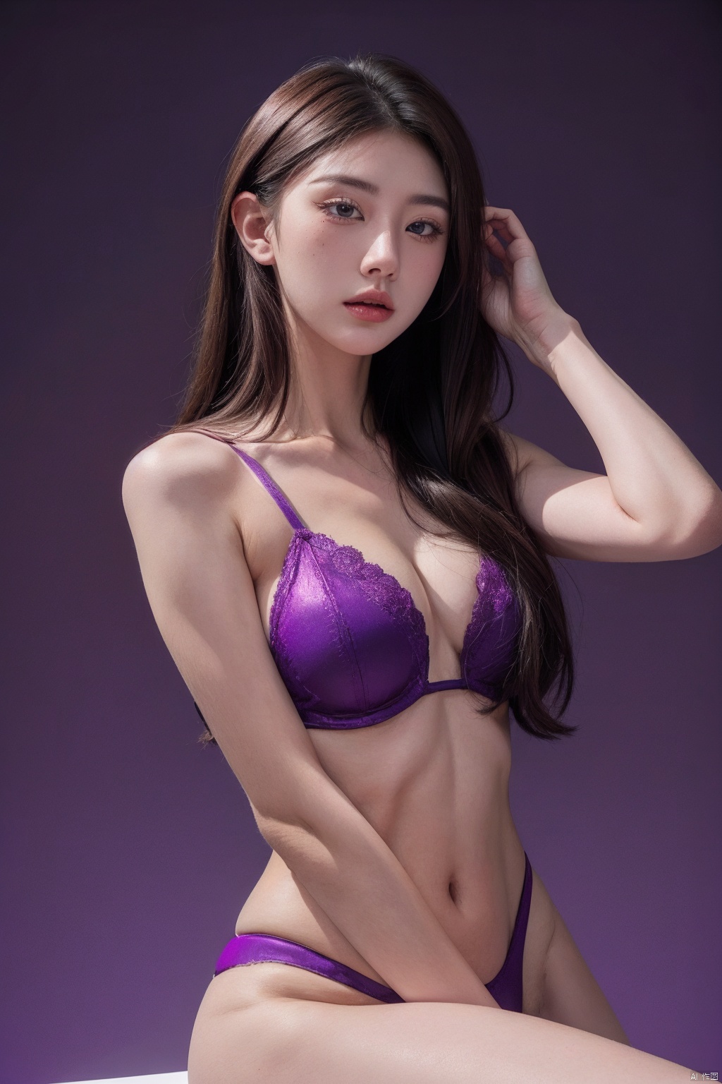 HUBG_Beauty_Girl, 1girl, purple background,