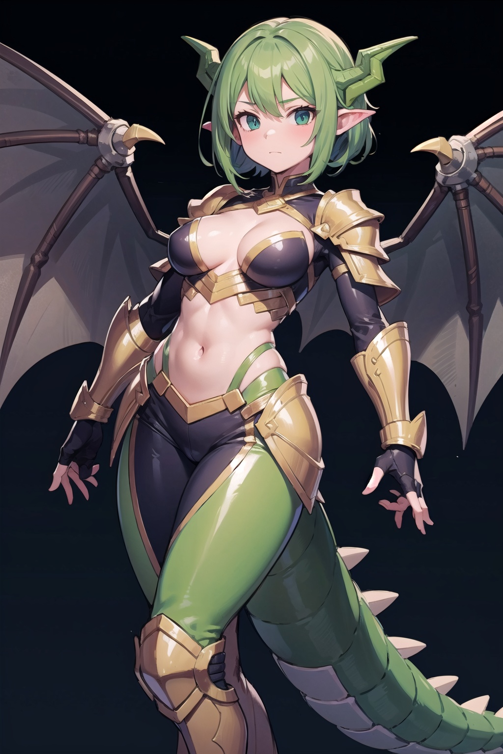 (masterpiece),  1girl,  scale armor on Tensor.Art