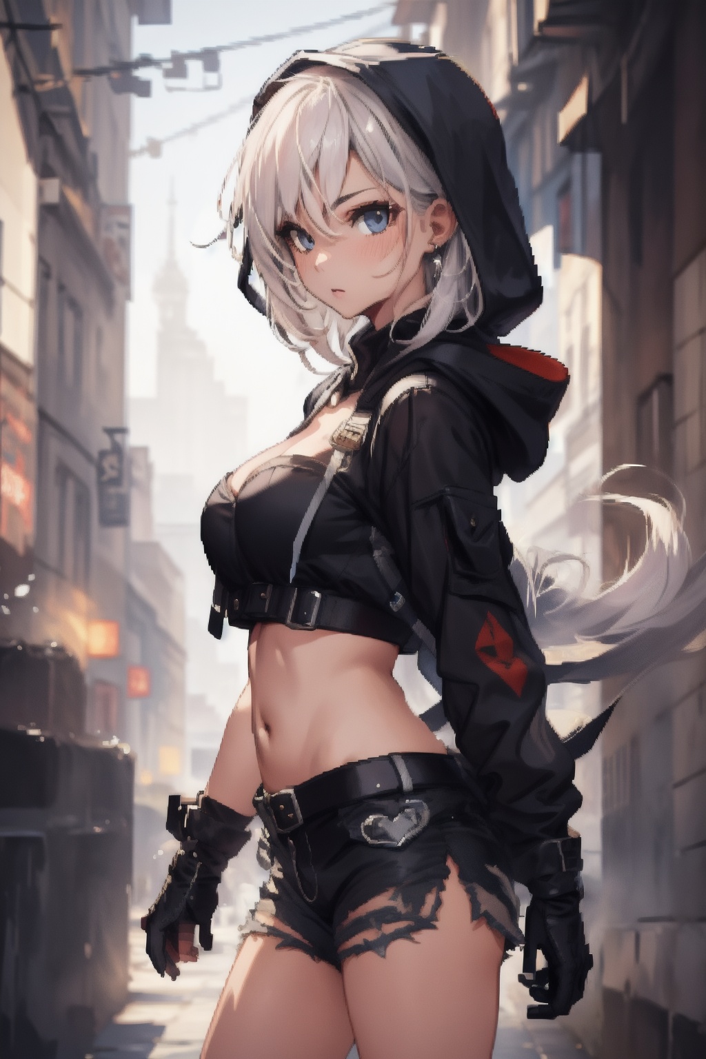 pixel art of a potrait of gorgeous char7 babe posing ,  hooded ,  4096 bits Pixel art on Tensor.Art