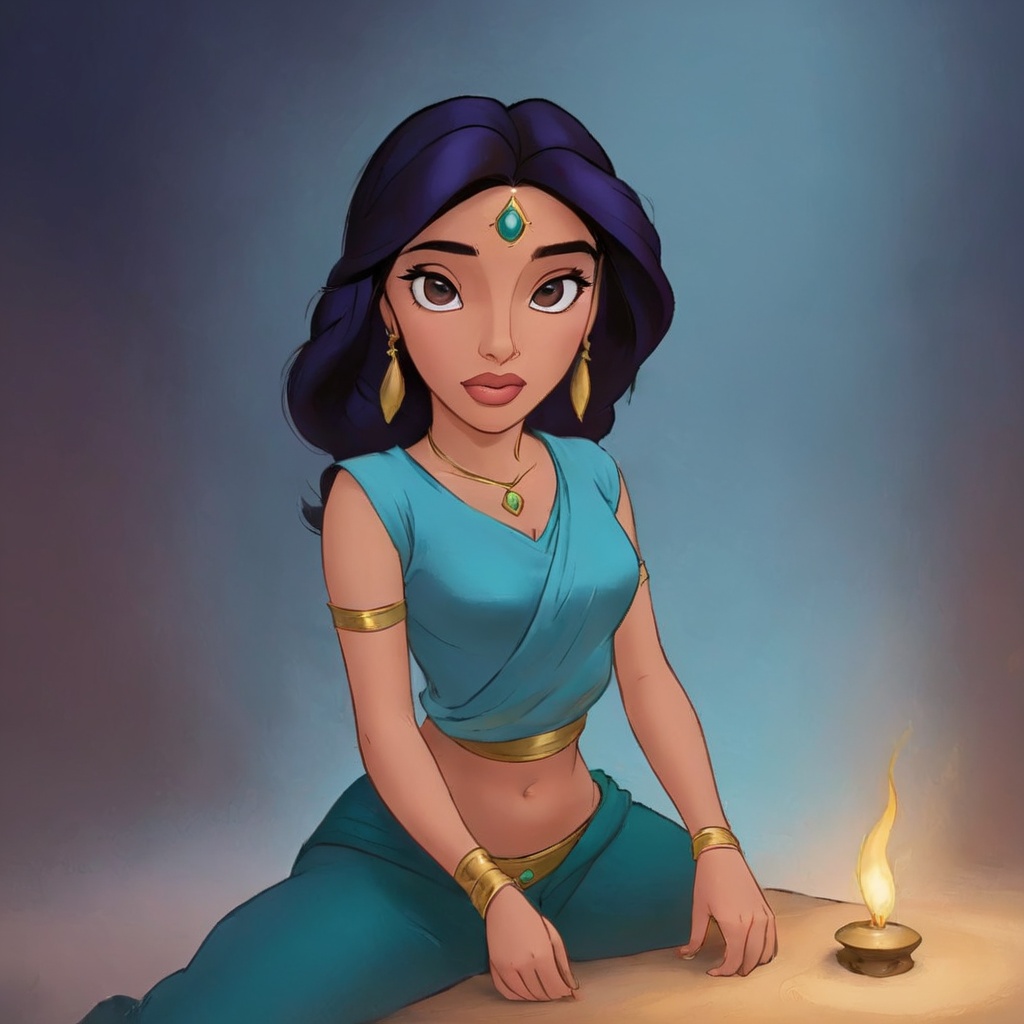 in the style of jab,  1girl,  princess jasminemasterpiece on Tensor.Art