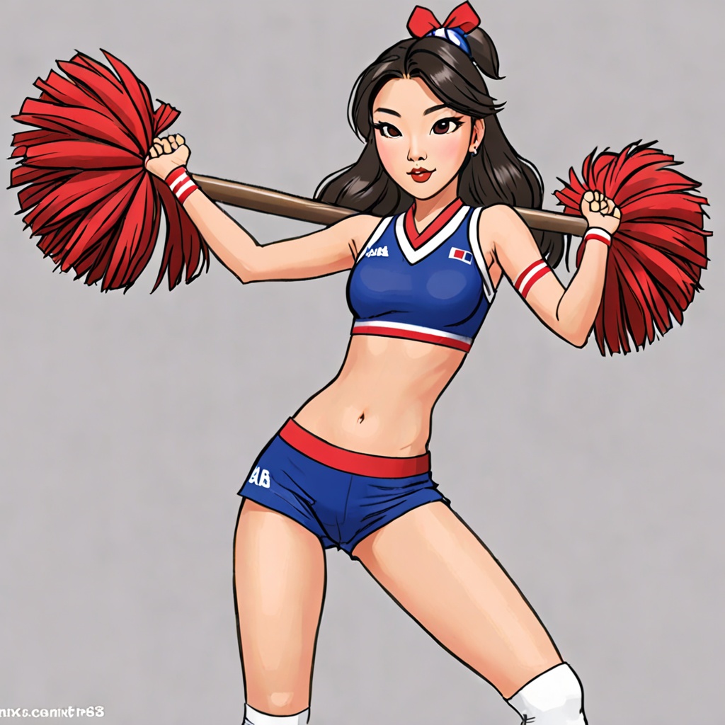 korean cheerleader in the style of jab,  masterpiece,  best quality on Tensor.Art