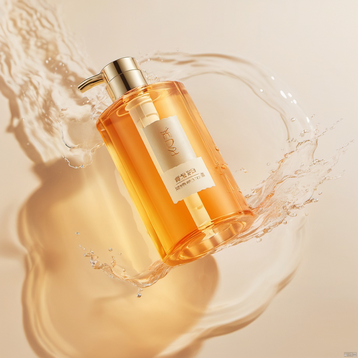  xihuwen,
Perfume, bottom-up perspective, Splash, water, Warm Color style, Commercial photography, 8k, HD,
