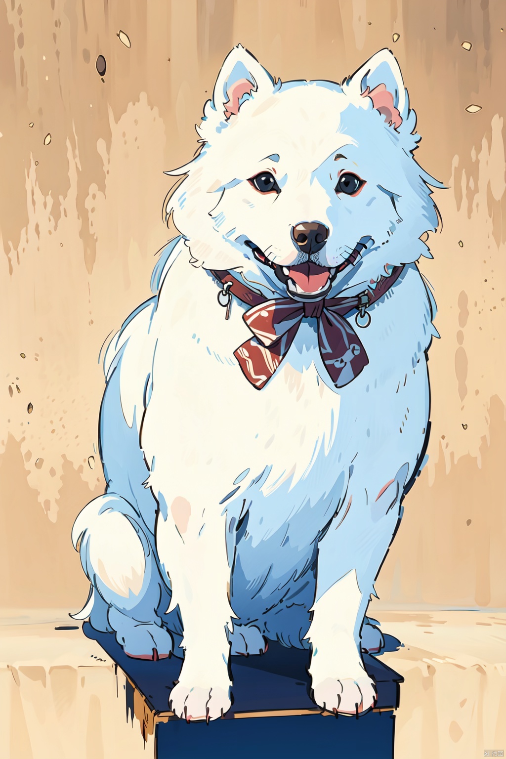  absurdres,absurdres,realistic,(full_shot:1.8), solo, Dog_Samoyed
