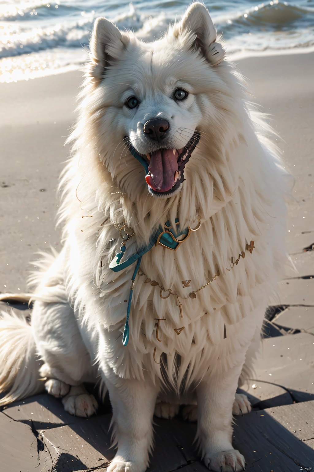  absurdres,absurdres,realistic,(full_shot:1.8), solo, Dog_Samoyed