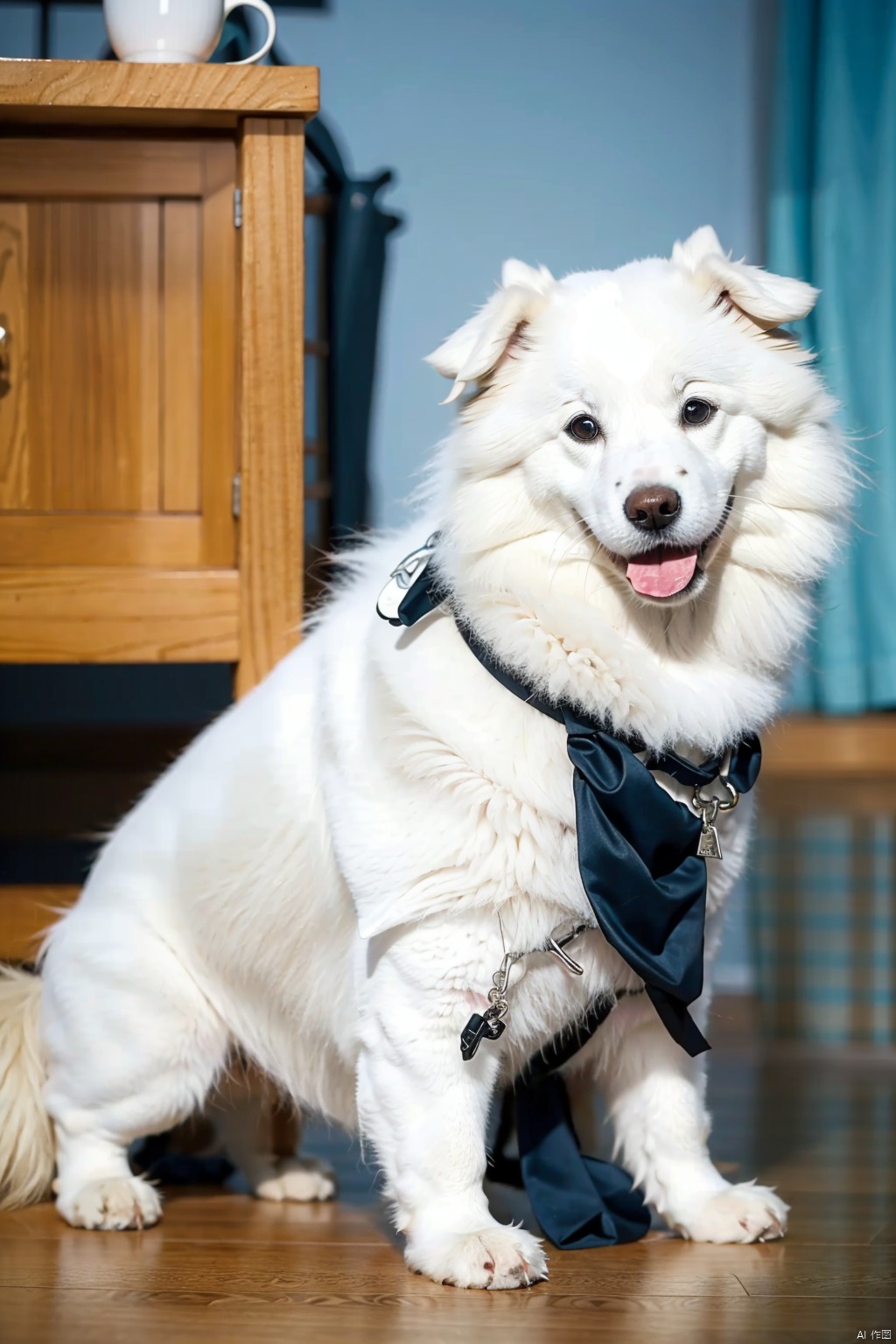  absurdres,absurdres,realistic,(full_shot:1.8), solo, Dog_Samoyed