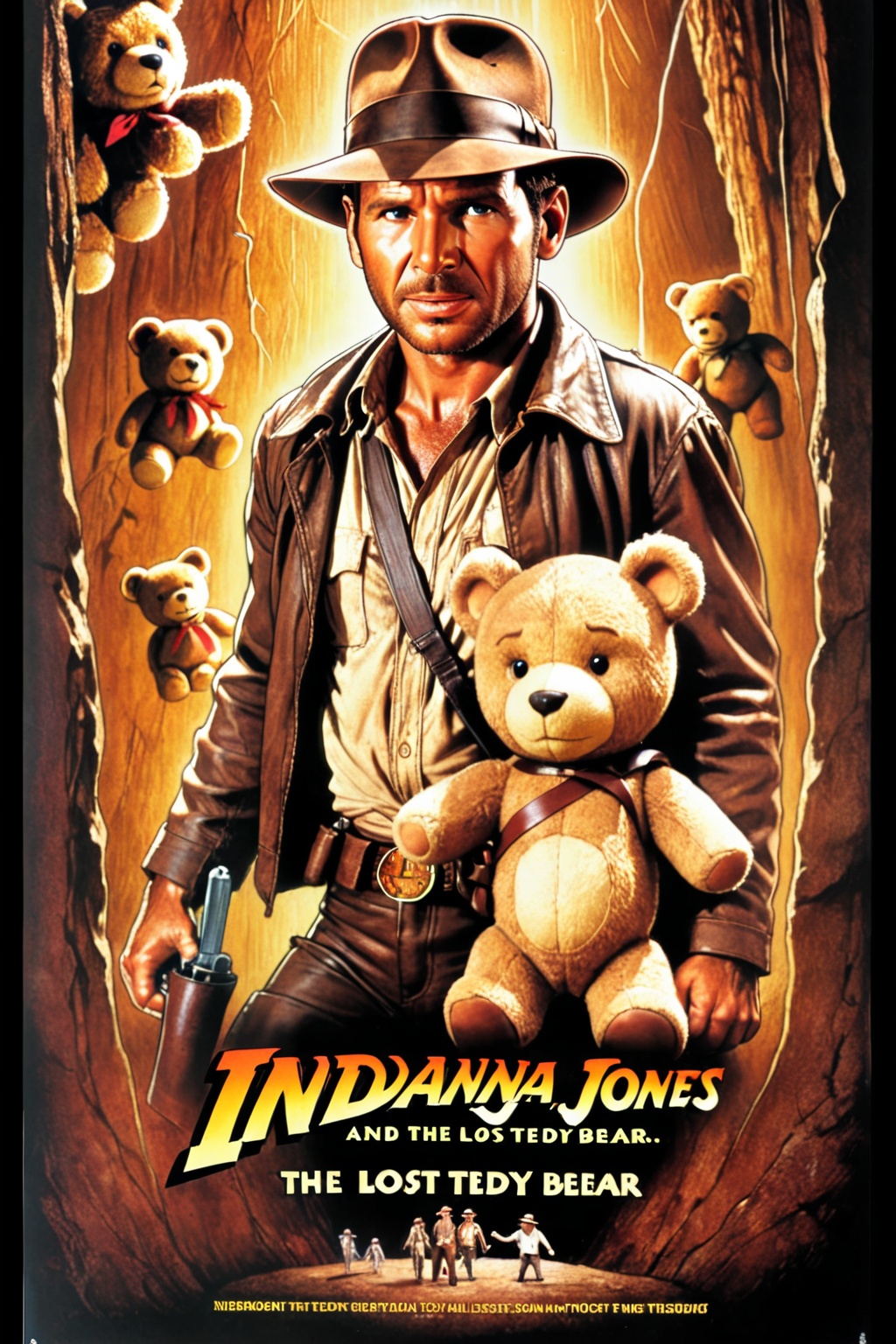 Movie poster of Indiana Jones and the Lost Teddy Bear on Tensor.Art