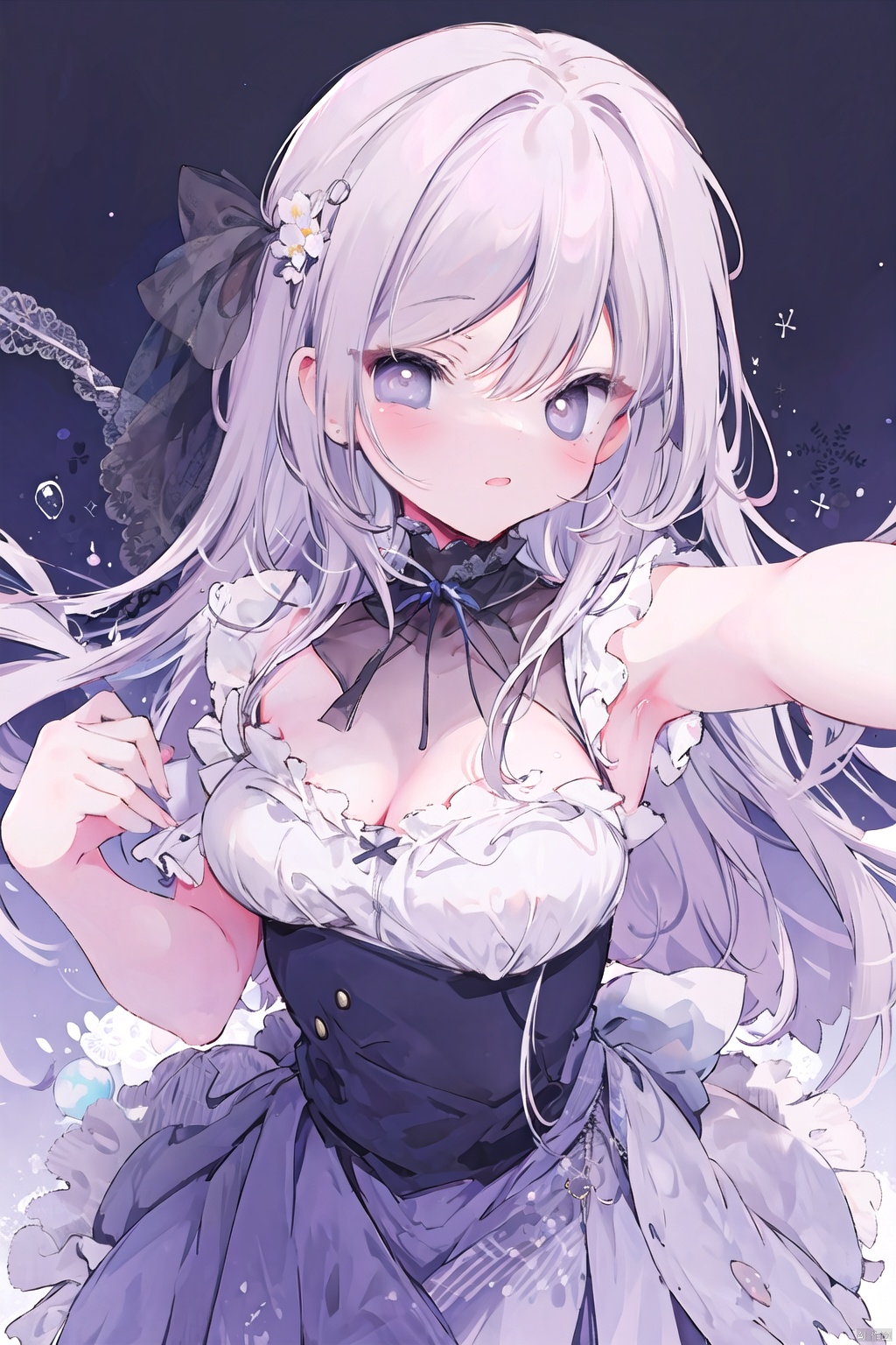  1girl, shining eyes, long hair, dance