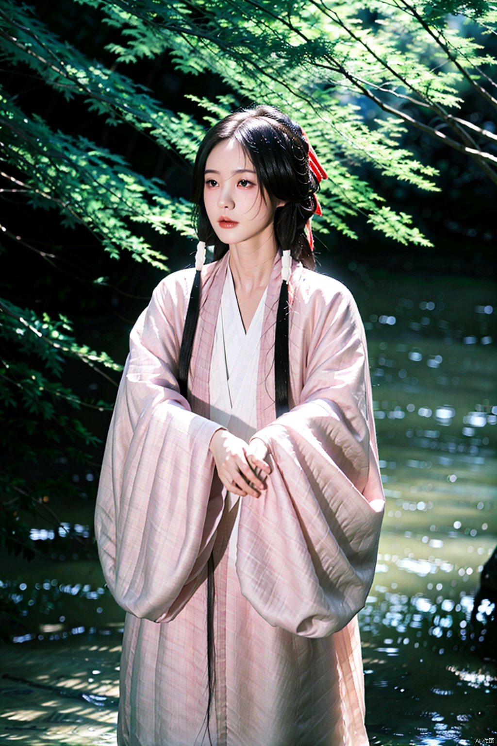 (1girl:1.3), (best quality, masterpiece, ultra high resolution),(photorealistic:1.3), (realistic:1.3), depth of field,(full body:1.2), (outdoors:1.2), (day:1.2), (cinematic lighting:1.2), (near to face:1.5), facing to camera, realism, hanfu, sitting
