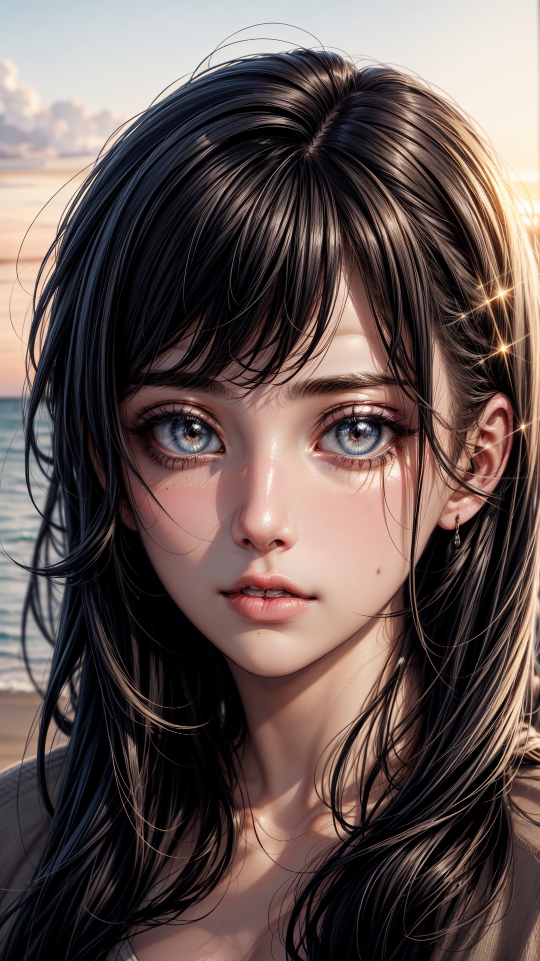 a young female: Natural Lighting,  Silk: Extremely detailed face,  sparkly eyes on Tensor.Art