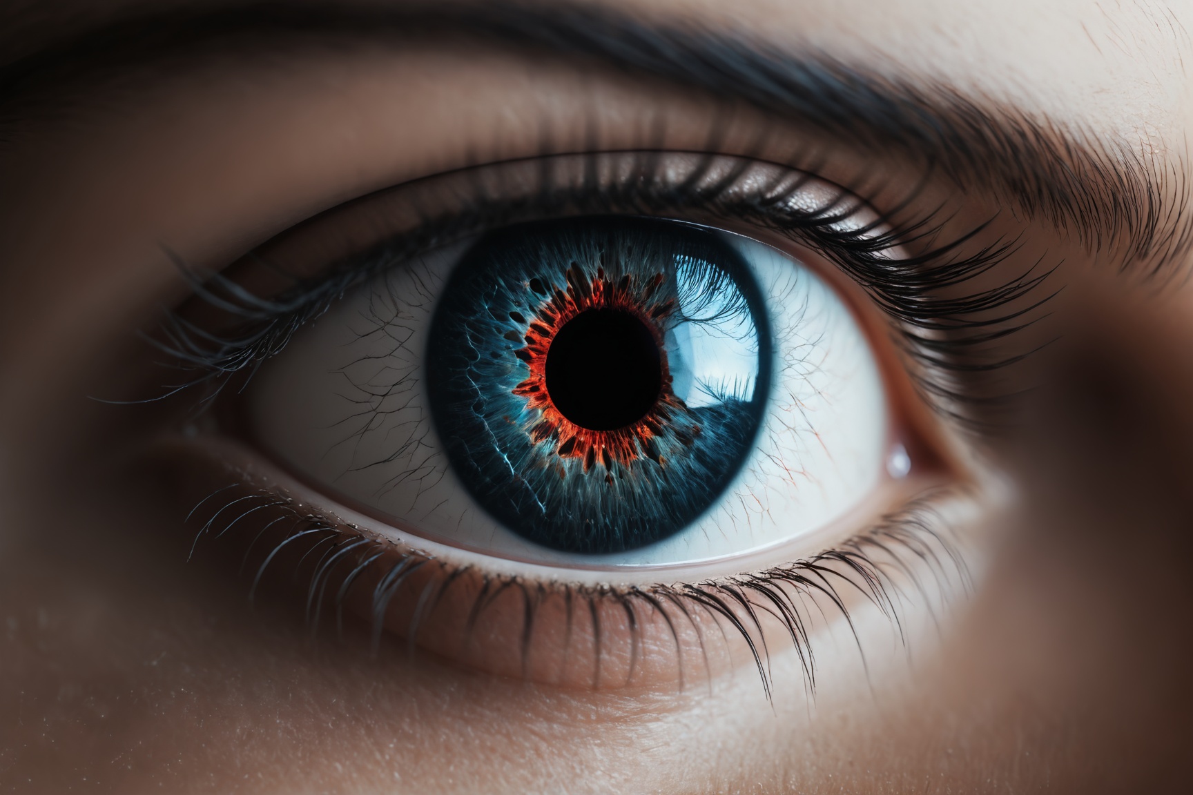 style of Conrad Roset,  macro photo of human eye,  realistic on Tensor.Art