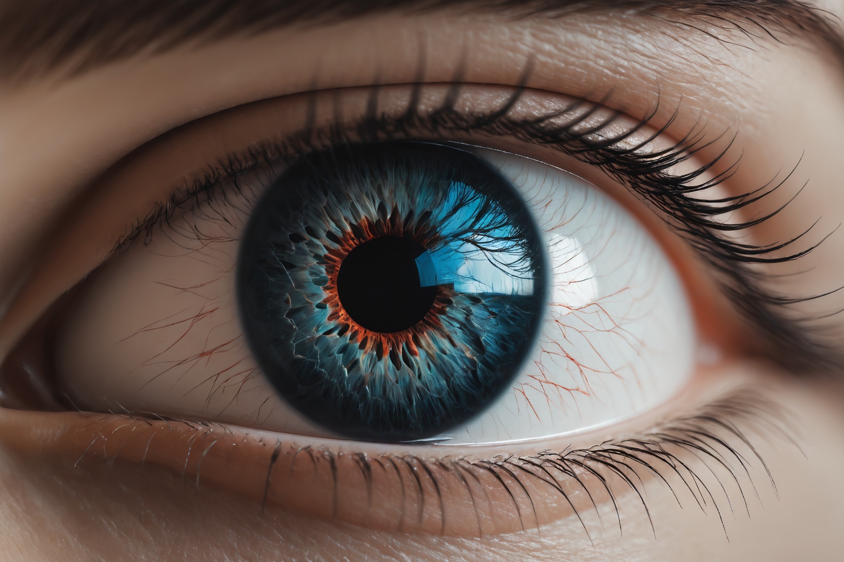 style of Conrad Roset,  macro photo of human eye,  realistic on Tensor.Art