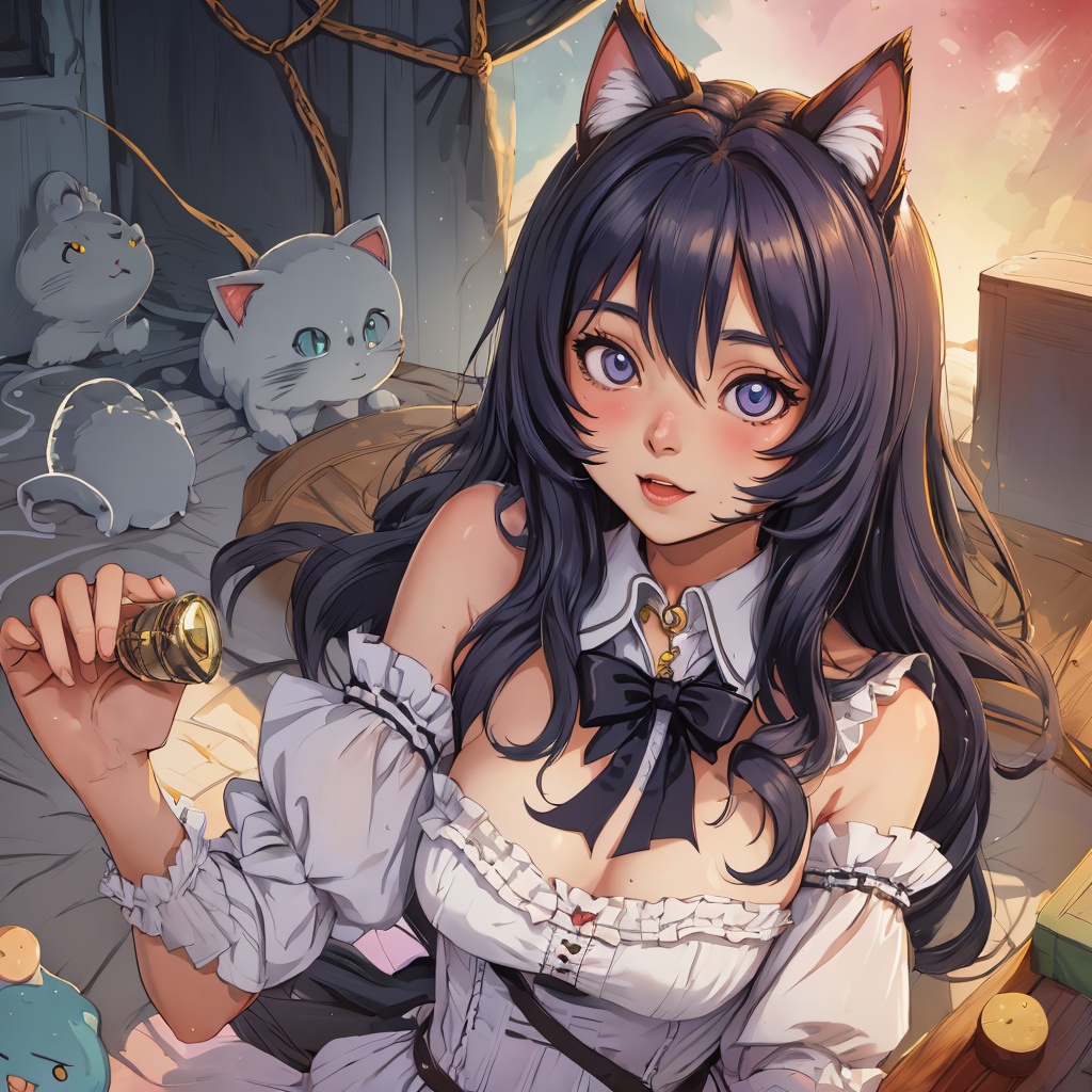 1girl,  cutepet,  catgirl on Tensor.Art