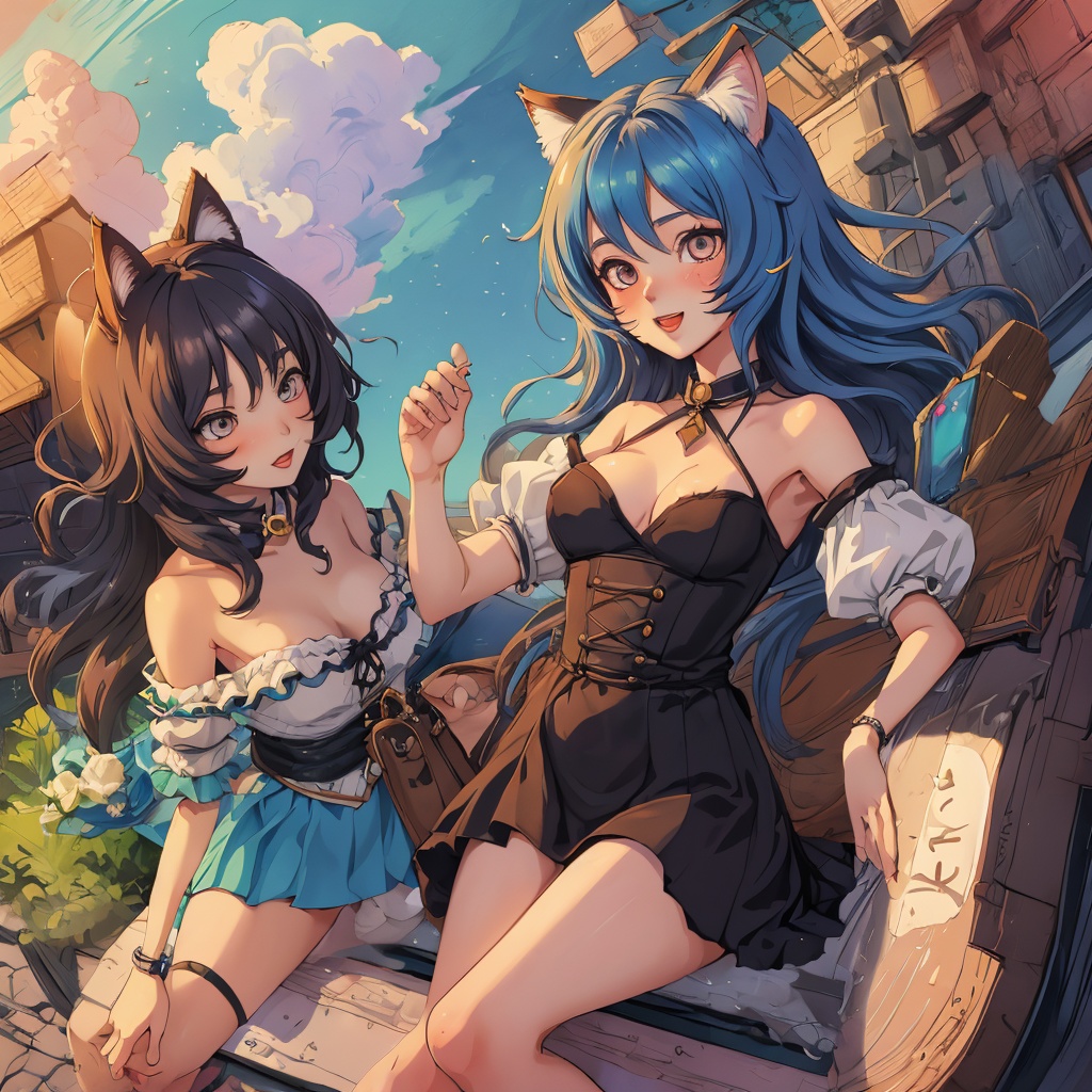 1girl,  cutepet,  catgirl on Tensor.Art