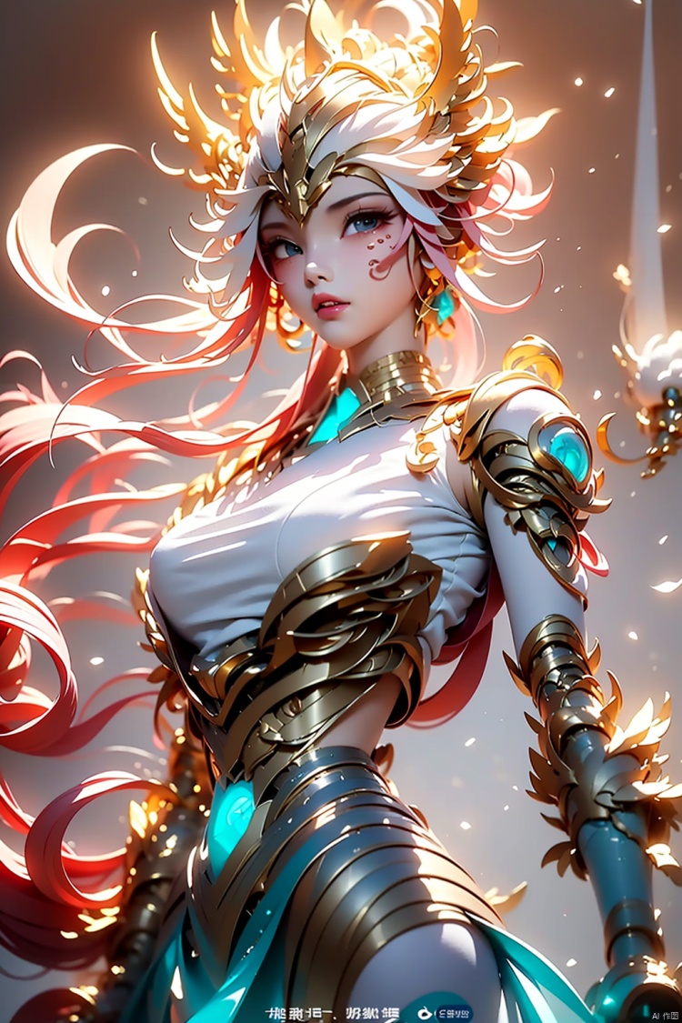 Laser/laser eyes, glare special effects, (dream, fantasy, laser), metal mecha, aesthetic healing, dragon man (fantasy, conceptualization), cyberpunk, pixels, Dunhuang style, Chinese style, Sanxingdui, blue theme, glowing,(龙年, jewelry, 1girl, Angel