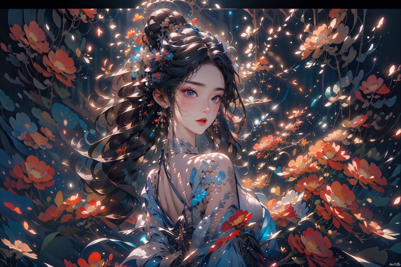  ruhua
 masterpiece,(best quality),official art, extremely detailed cg 8k wallpaper,((crystalstexture skin)), (extremely delicate and beautiful),highly detailed,, huaxiangrong_face