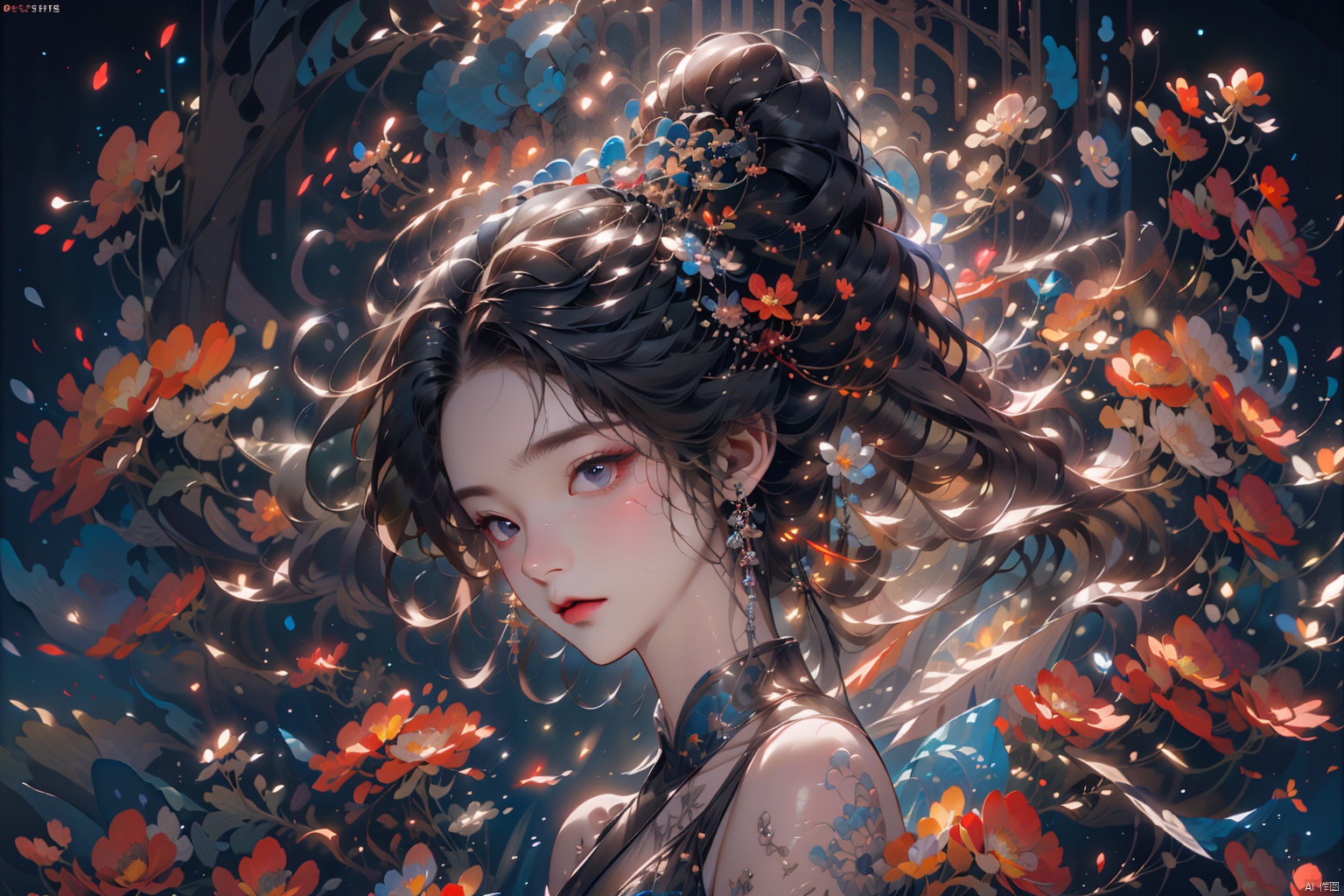  ruhua
 masterpiece,(best quality),official art, extremely detailed cg 8k wallpaper,((crystalstexture skin)), (extremely delicate and beautiful),highly detailed,, huaxiangrong_face
