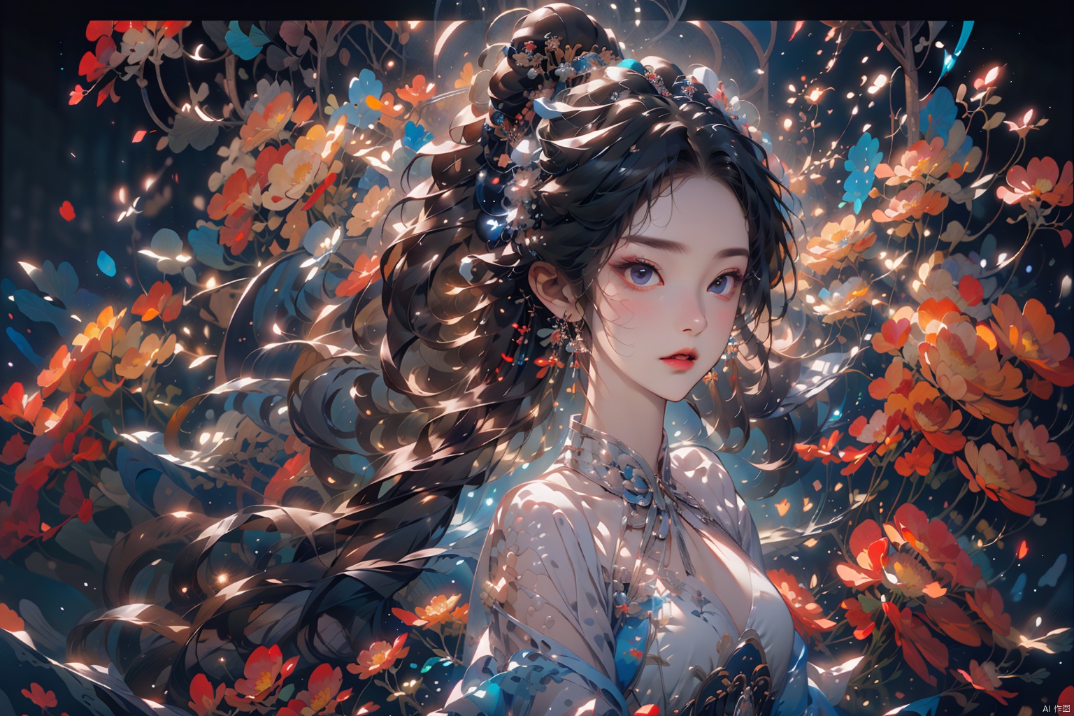  ruhua
 masterpiece,(best quality),official art, extremely detailed cg 8k wallpaper,((crystalstexture skin)), (extremely delicate and beautiful),highly detailed,, huaxiangrong_face