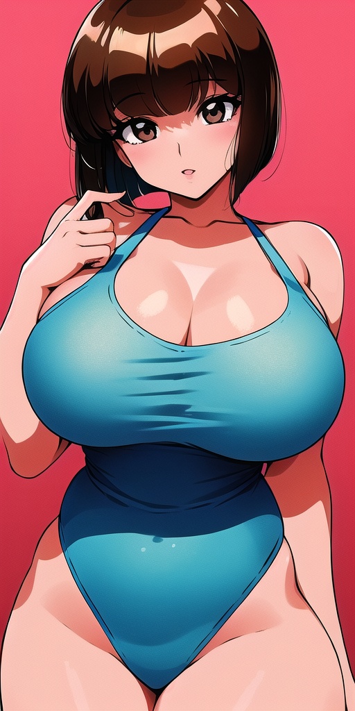 tendounabiki,  huge_breasts,  standing on Tensor.Art