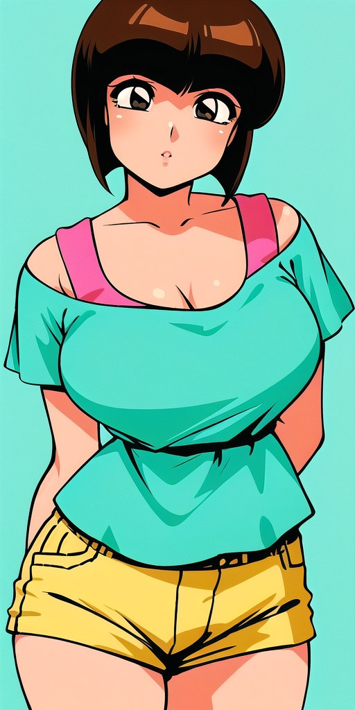 tendounabiki,  huge_breasts,  standing on Tensor.Art