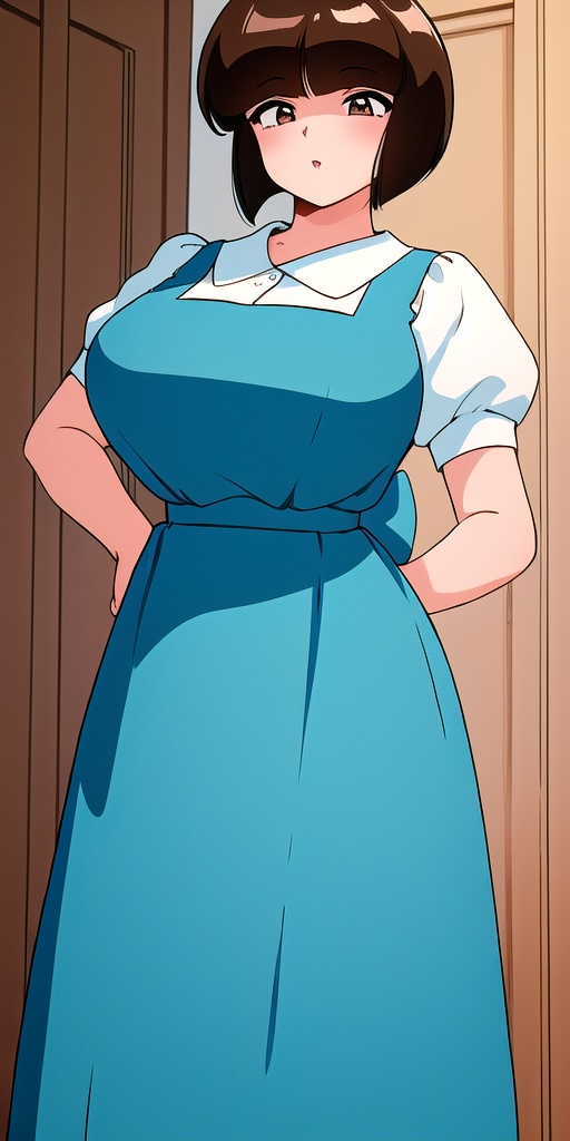 tendounabiki,  huge_breasts,  standing on Tensor.Art