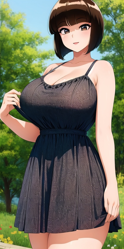 tendounabiki,  huge_breasts,  standing on Tensor.Art