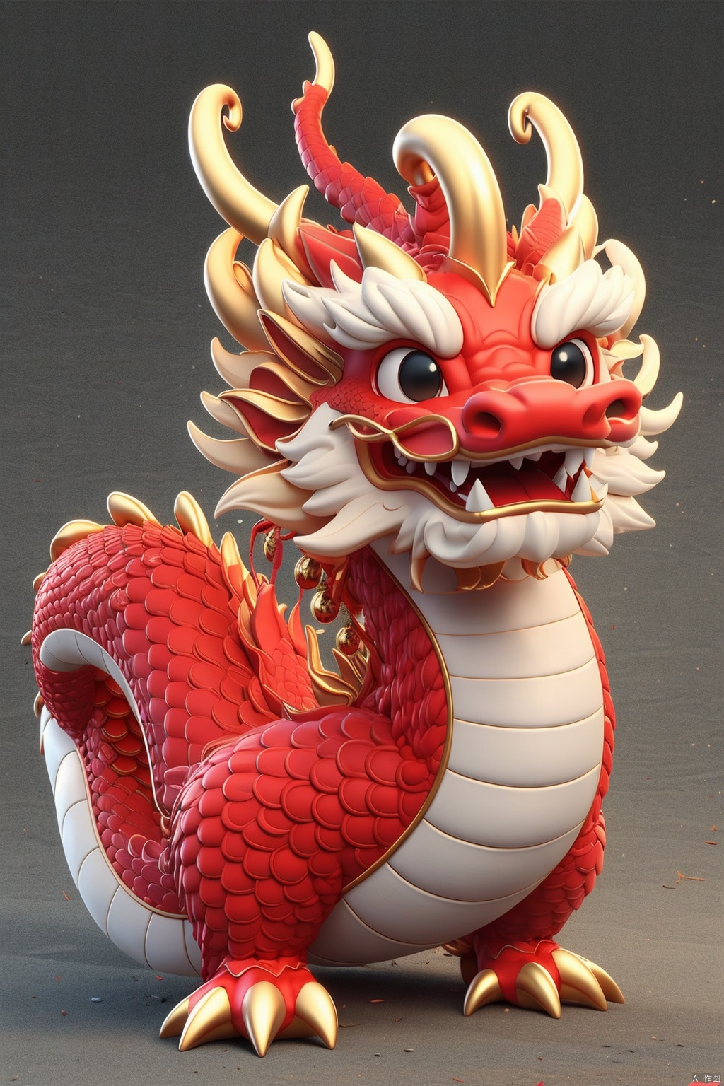 red dragon,smile,outdoors,simple background,,