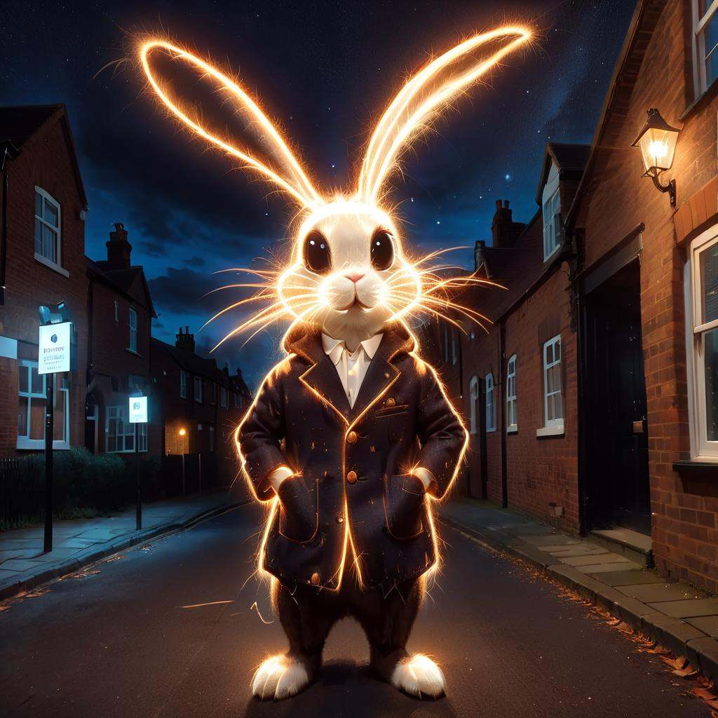 masterpiece,  best quality,  rabbit wearing frwks coat on Tensor.Art