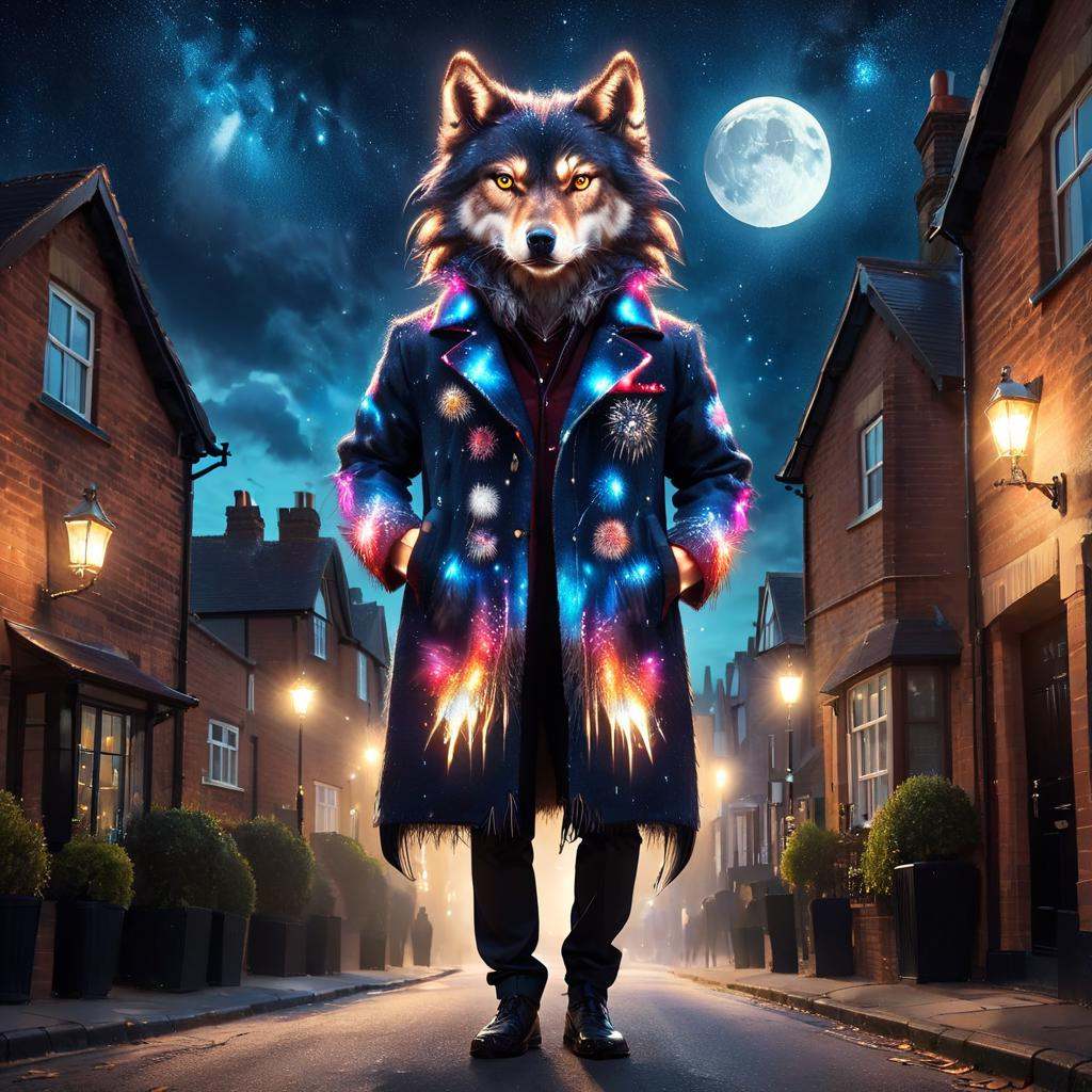 masterpiece,  best quality,  wolf wearing frwks coat on Tensor.Art