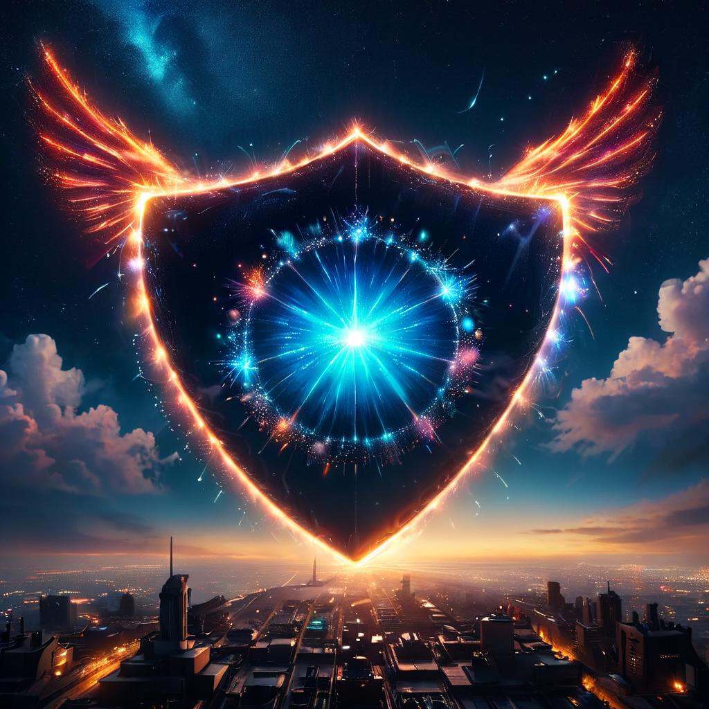 frwks on the sky shield on Tensor.Art