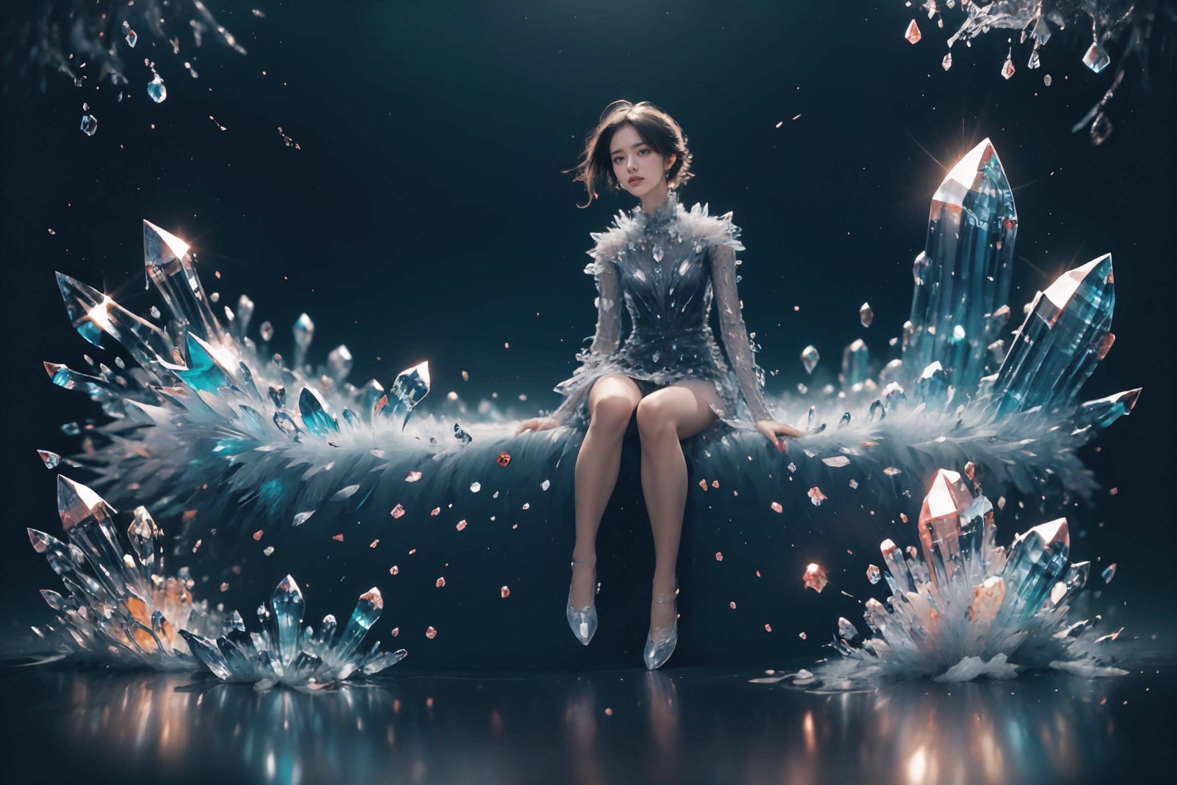 1girl,again crystalz,sitting,<lora:Again_Crystalz:1>,