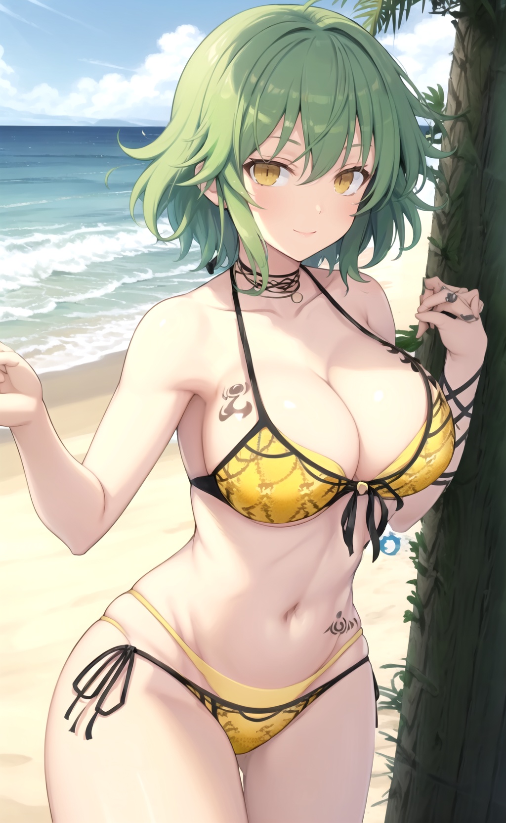 hikage_sk,  yellow_eyes,  slit_eyes on Tensor.Art