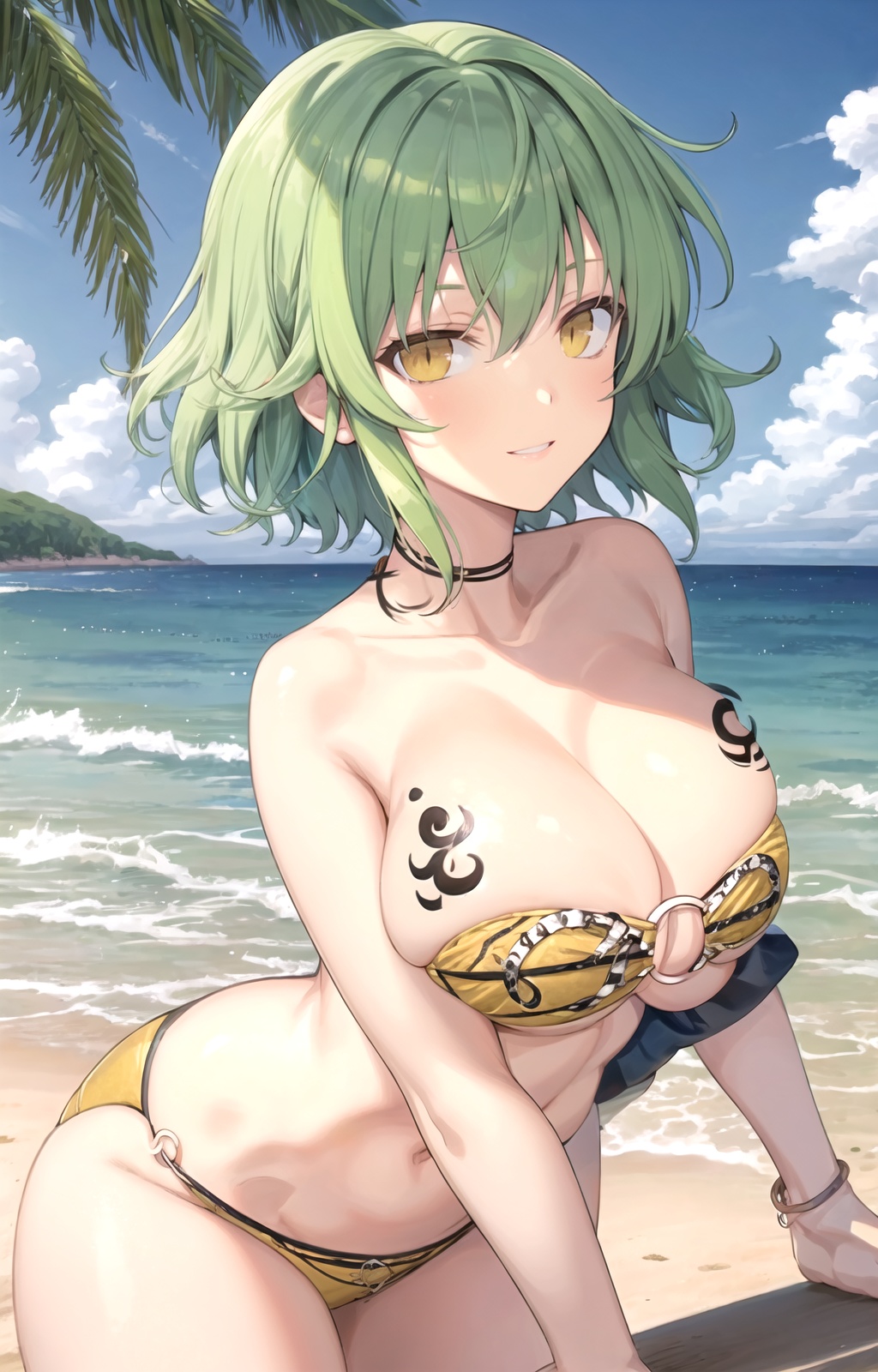 hikage_sk,  yellow_eyes,  slit_eyes on Tensor.Art