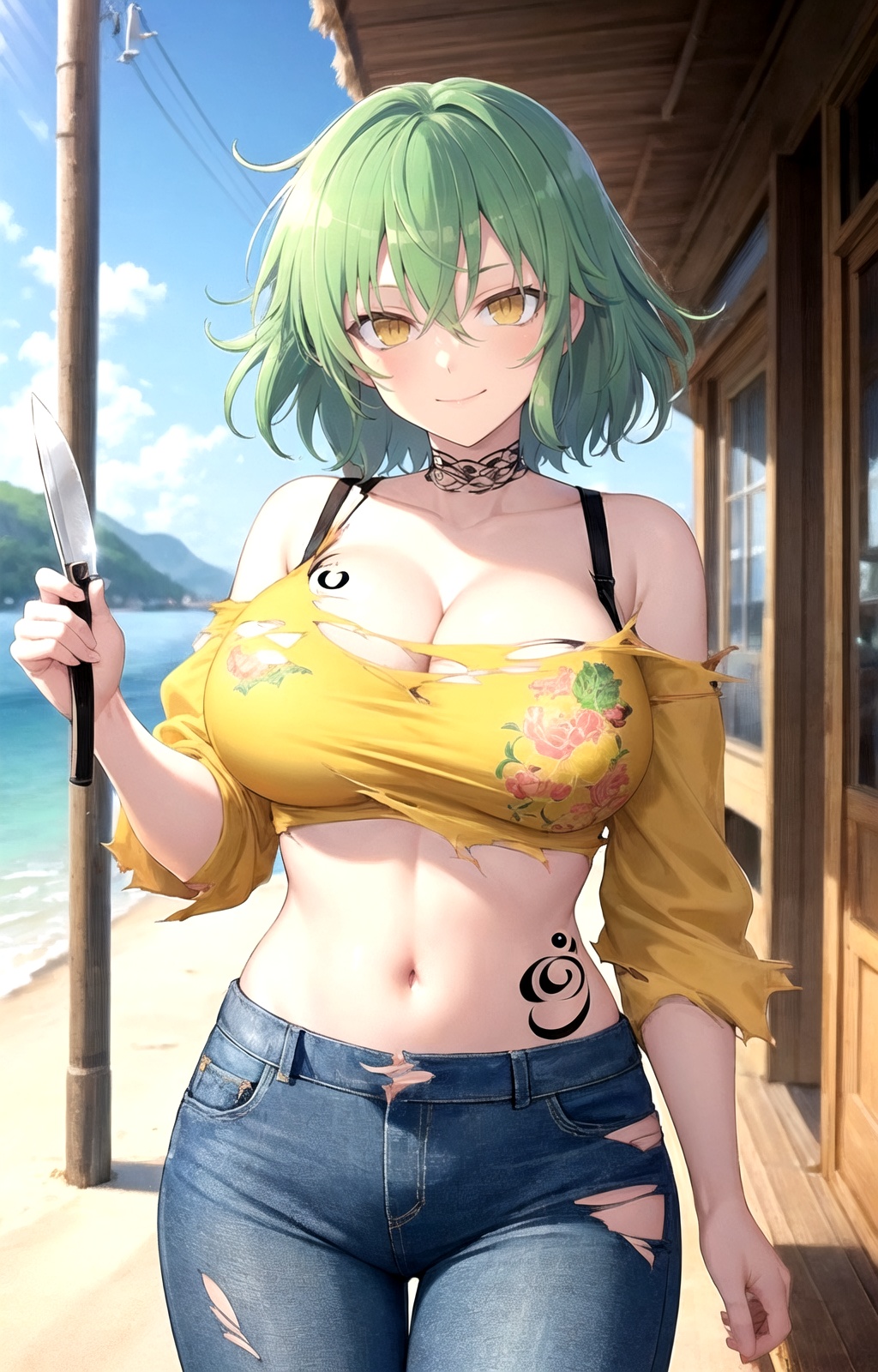 hikage_sk,  yellow_eyes,  slit_eyes on Tensor.Art