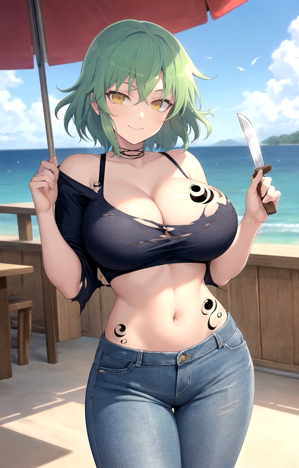 hikage_sk,  yellow_eyes,  slit_eyes on Tensor.Art