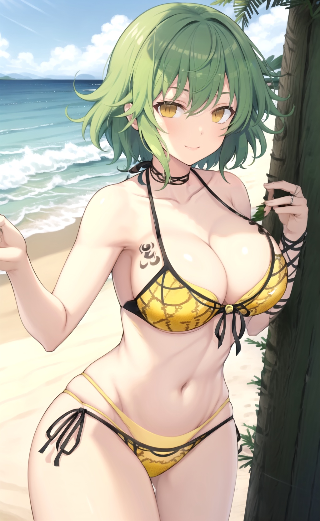 hikage_sk,  yellow_eyes,  slit_eyes on Tensor.Art