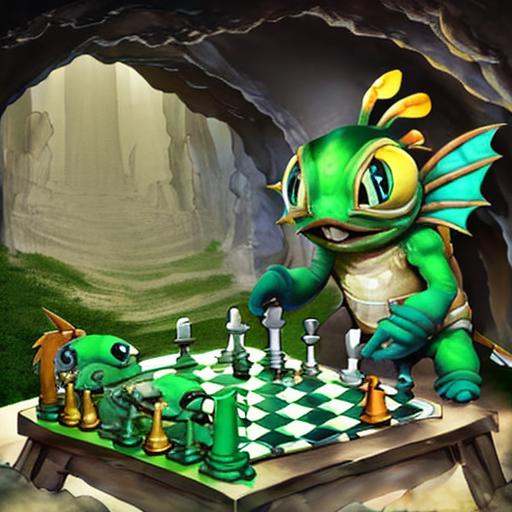 (((murky playing chess in a cave:1.2 ))) solo,  teeth,  pokemon (creature) on Tensor.Art