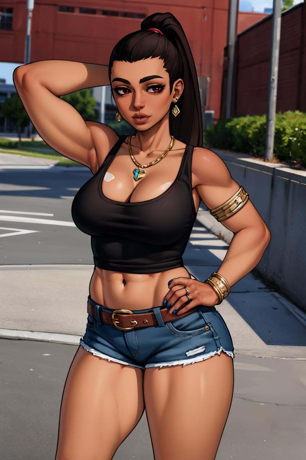 shelter,  1girl,  muscular female on Tensor.Art