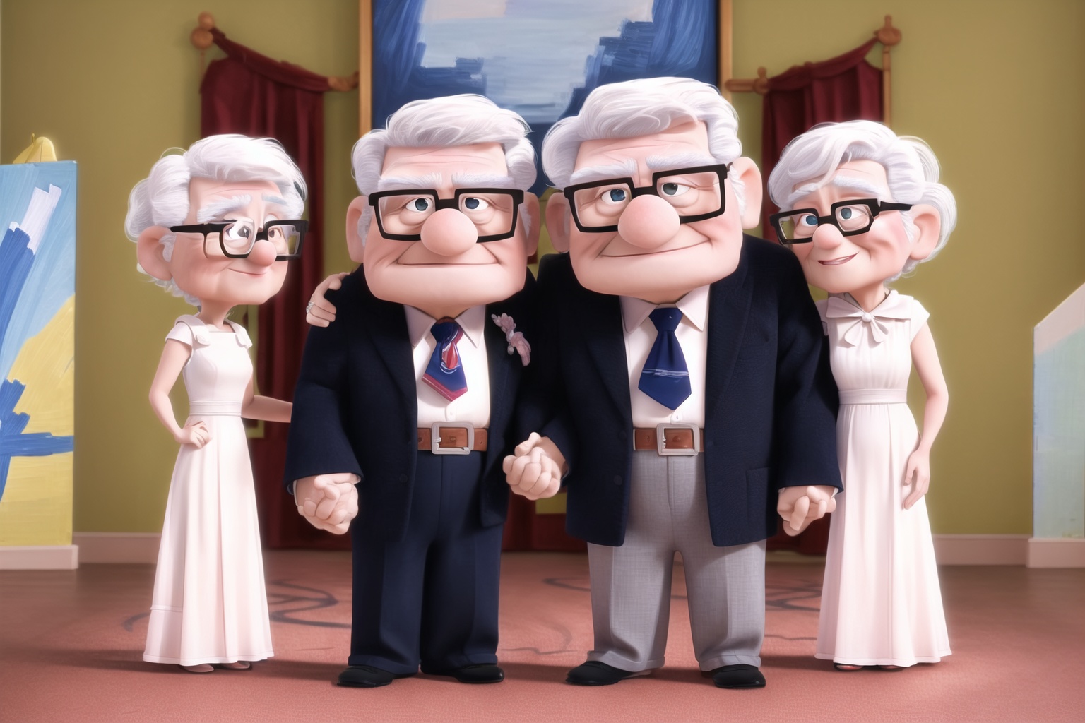 (((masterpiece))),  best quality,  there are a couple they are (husband and wife). They are hugging each other. Husband: a...