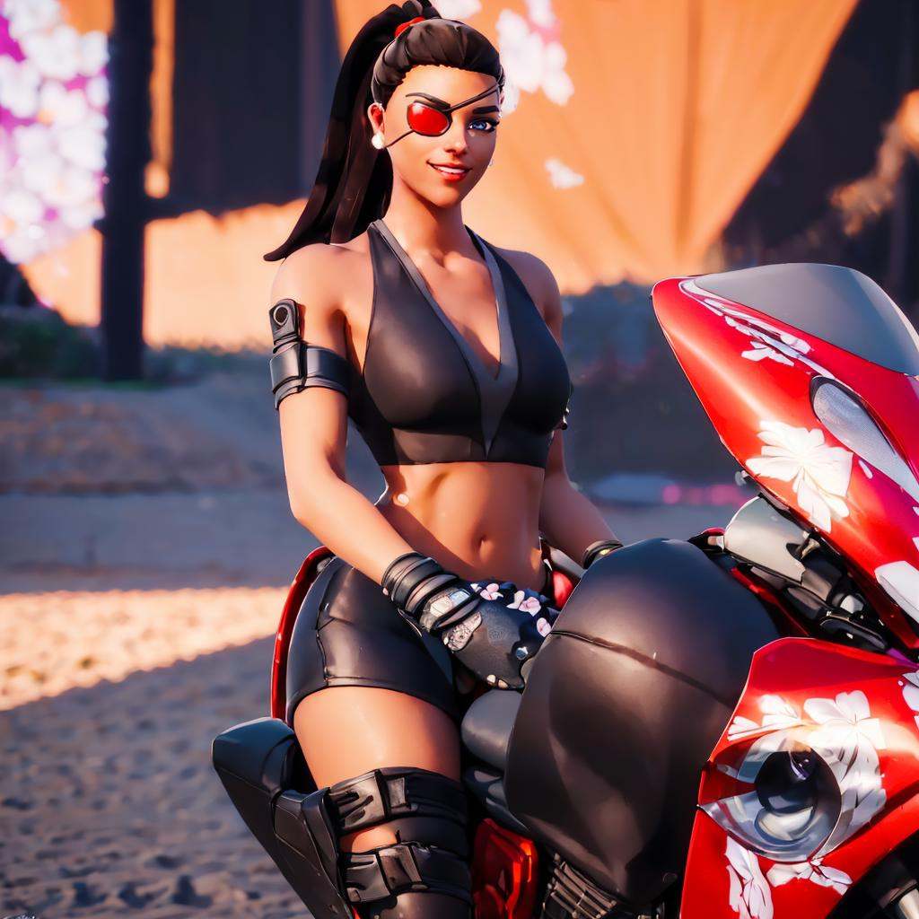 ((a woman riding a motorcycle,  full body)) rio,  bikini on Tensor.Art